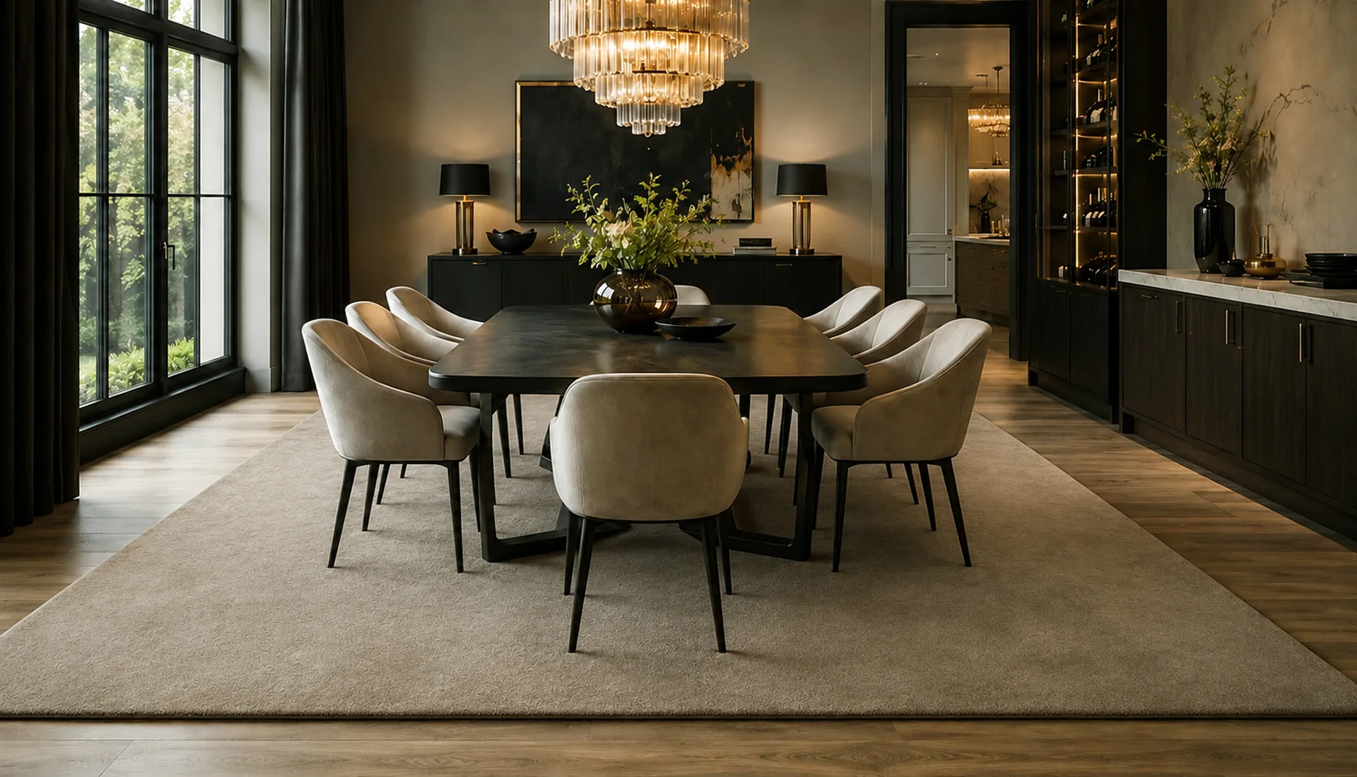 Plain Natural Straw Wool Rug