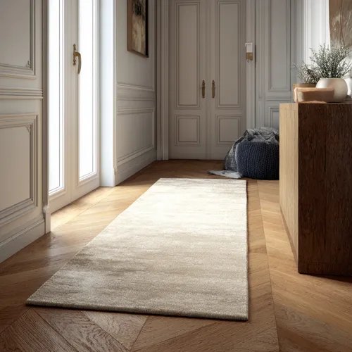 Plain Trafic White Viscose Runner